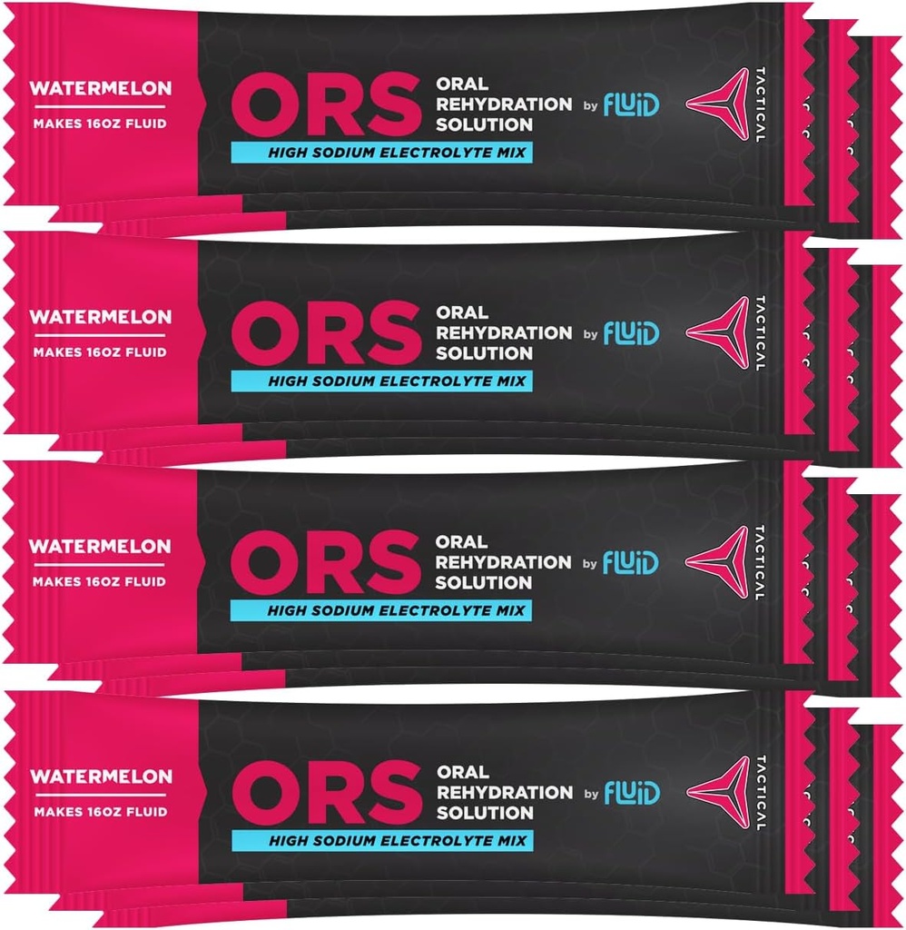 유체 전술 - ORS (Oral Rehydration Solution), 빠른 복구, 극한 탈수 전해질, 12pack (Watermelon)