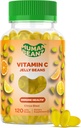 Gummies de gelatina de vitamina C para adultos, suplementos dietéticos de suporte imunológico, vegetariano, 120 Citrus Blast Jelly Beans, Kosher