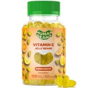 Human Beanz Vitamin C Jelly Bean Gummies for Adults, Immune Support Dietary Supplements, Vegetarian, 120 Citrus Blast Jelly Beans, Kosher
