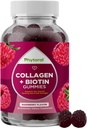 Hydrolyseret collagen peptider til kvinder med biotin - hår, hud og negle Vitaminer for Elasticitet, Vitality & Hydration Gummies - naturligt souced biotin og collagen for kvinder - 90 Greve