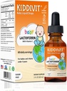 Kiddivit Baby Lactoferrin Liquid Drops - Gentle Immune Support Supplement - Prebiyotik Inulin ilə 100mg Formula - 60 Daily Xidmətlər - Sugar Free, Gluten Pulsuz, Vegetarian, 2oz