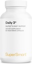Supersmart Daily3 + Bio PQQ (formule tout-en-un) - Multivitamine pour les femmes et les hommes - 45 nutriments essentiels