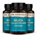 Dr. Mercola Silica Collagen Builder - Plant-Based Silica Supplement to Support Skin, Hair, Nail & Bone Health - Non-GMO, Gluten-Free & Soy-Free - 180 Capsules (90 Servings)