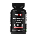 Vitabod Melatonin 20 mg - 240 Fast Dissolve Tablets - Drug Free - Natural Berry Flavor - Vegetarian, Non-GMO, Gluten Free 240 Count (Pack of 1) (240 Count (Pack of 1))
