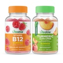 Lifeable Vitamin B12 + Turmeric Curcumin, Gummies Bundle - Great Tasting, Vitamin Supplement, Gluten Free, GMO Free, Chewable