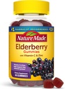 Nature Made Elderberry C eta Zinc bitaminarekin, Dietry Supplement for Immune Support, 60 Elderberry Gummies, 30 eguneko hornidura