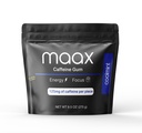 Maax Caffeine Energy Gum | Focus Gum | 125mg of caffeine per piece | Coolmint | 125 total pieces per bag