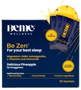 BeMe Magnesium Drink for Sleep - Melatonin-Free Magnesium for Sleep with Ashwagandha, L-Theanine & GABA - Fast-Absorbing Calm Pineapple - 30 Sachets