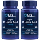 Life Extension Super R-Lipoic Acid, Healthy Aging, oxidative Stress Defense, with 240 mg Active R-Form, Gluten-Free – Non-GMO – Vegetarian – 60 Capsules (Pack of 2)