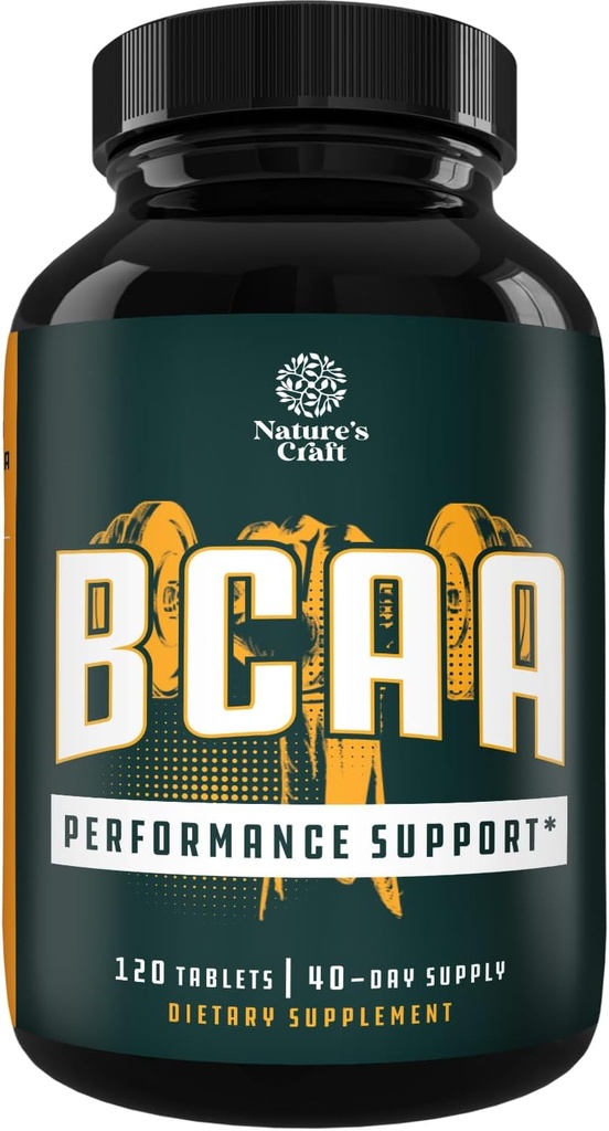 Branch keten Aminozuren supplement - Vegan BCAA tabletten Post Workout Muscle Recovery en spiergroei ondersteuning - vertakte keten Aminozuren supplement voor mannen en vrouwen workout herstel 120 Tel.