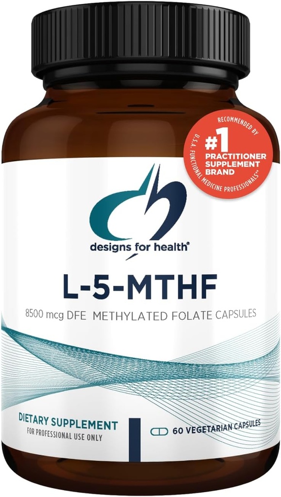 건강 L 5-MTHF 설계 - Quatrefolic L Methylfolate 보충교재 5mg (8500 DFE) - 여성 & 남자를 위한 메틸을 입힌 Folate 보충교재 - 메틸화 - 지원 메틸화 - 비 GMO, 글루텐 자유로운 (60의 캡슐)