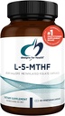 Designs for Helse L 5-MTHF - Quatrefolic L Metylfolat Supplement 5 mg (8500 DFE) - Metylert folat Supplement for kvinner og menn - støtter metylering - Ikke-GMO, Glutenfri (60 kapsler)