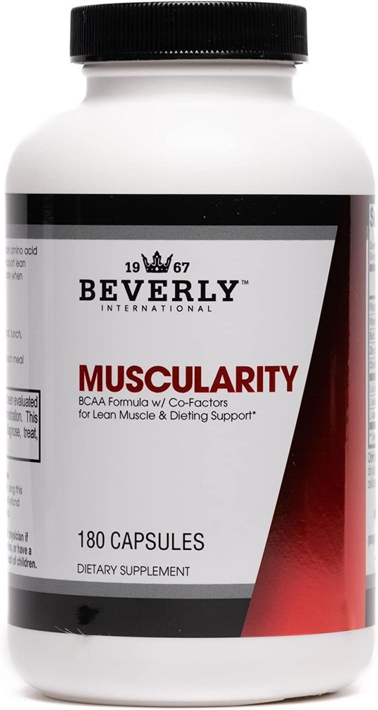 Beverly International Muscularity Specialty BCAA Formula, 180 kapszula. Elágazó Chain Amino Acids + króm Picolinát, B6-B12. Javítja az energia anyagcsere - Izom Recovery - Izomvédő.