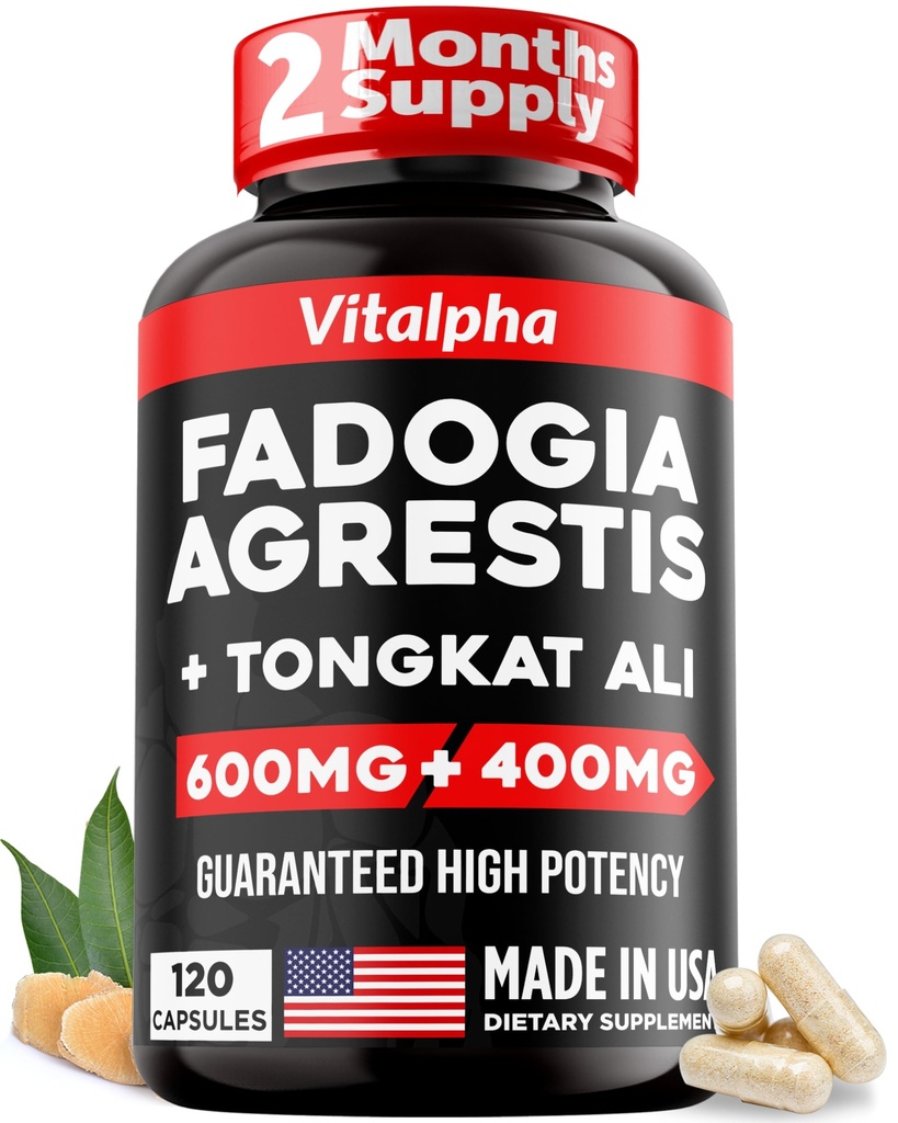 Ultra Concentrated 86,000mg Fadogia Agrestis Tongkat Ali Blend – 200:1 Tongkat Ali + 10:1 Fadogia Agrestis + Bioperine - Maximum Strength Blend for Athletic Performance & Muscle Mass - 120 V-Caps