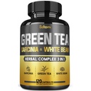 Green Tea Extract Pill EGCG 16000Mg per Serving with 12000Mg Green Tea, 2000Mg Garcinia Cambogia & 2000Mg White Kidney Bean - Support Body Balance, Heart & Immune Health - 120 Capsules 2 Month Supply