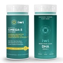 Iwi Omega-3 Essential & DHA Omega-3 Bundle, 30 Servings, Vegan Plant-Based Algae Omega 3, Krill & Fish Oil Alternative, No Fishy Aftertaste