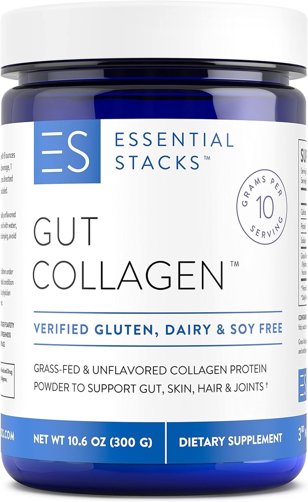 Collages Essen Peptides Powder (d' Gras Feed American Cattle) - Guten, Dairy & Soy Free - Unflavored Hydrorutz (10.6 oz)