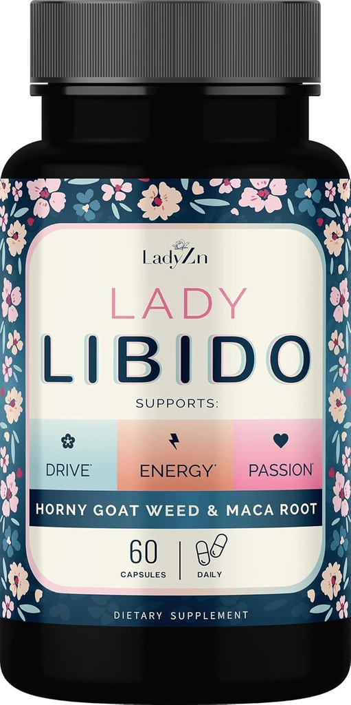 Lady Ligido Supliment pentru femei suport Mood, Drive & Energy, cu Hornygoatweed & Maca Root 