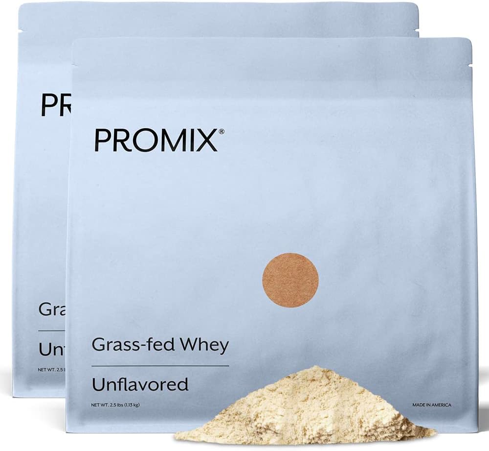 ProMix Nutrition Whey Protein Powder, Uneflavored - Gras-Fed - ManveenPost Workouting & Nutritions, Cheokies, Backing & Recipeies - Gutten-Free & Keto- Amicly - 5 Lliura (Pira de 2)