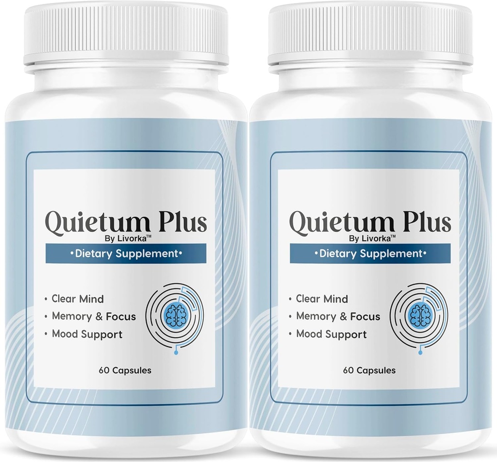 (2 pakkaus) Quietum Plus - Virallinen Quietum Plus Advanced Supplement Formula, Original Quietum Plus Arvostelut, Kaikki Natural QuietumPlus Advanced Formula Terve korva, 120 kapselia 2 kuukautta