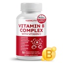 Vitamin B Complex Vitamin B1, B2, 6,9,12 Niacin, with Vitamin C - Support Brain Health, Energy Levels, Skin, Hair, and Nails