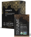 Truvani Organic Plant Based Protein Powder | Chocolate | 10 Servings | Vegan | 20g Pea Protein | Single Serving Travel Packets | Keto | Gluten & Dairy Free | Low Carb