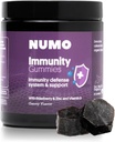 Numo Elderberry Gummies - Immune System Support med Antioxidanter Tillägg - Komplett Formel med Sambucus Fruit, Vitamin D3, Zink, Vitamin C, Probiotika - Organisk, Vegan & Kosher - 60 greve