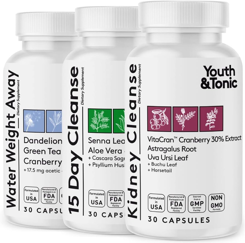 Total Body Cleanse Detox for Women & Men to Flush Out Rezidual Water & Super Water Weight 