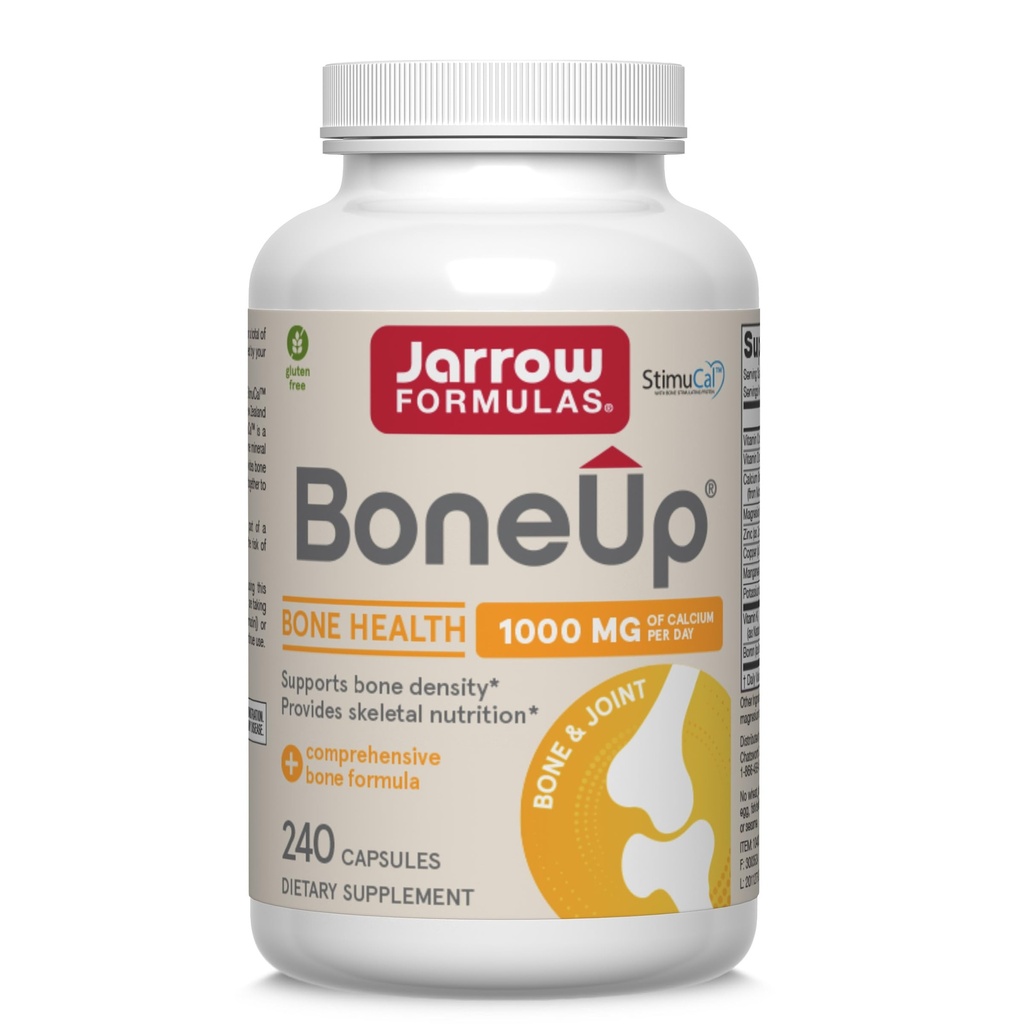 Jarrow Formulas BoneUp for Bone Density - Vitamin D3 and K2, Calcium Support, 240 Capsules, Provides Skeletal Nutrition, Up to 40 Days Supply