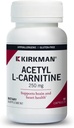 Kirkman - Acetyl L- Carnitine 250 mg - 90 капсули - Подпомага производството на клетъчна енергия - Hypoallergenic