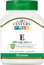 המאה ה-21 E 400 I.U. (Dl-Alpha) Softgels, 110 Count (Pack of 2)