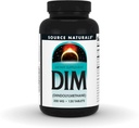 Fonte Naturals DIM, Diindolilmetano 200mg com BioPerine, Vitamina E & More - 120 Comprimidos