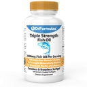 DrFormulas 2000mg Triple Strength Omega 3 Fish Oil with EPA and DHA, 180 Burpless Softgels