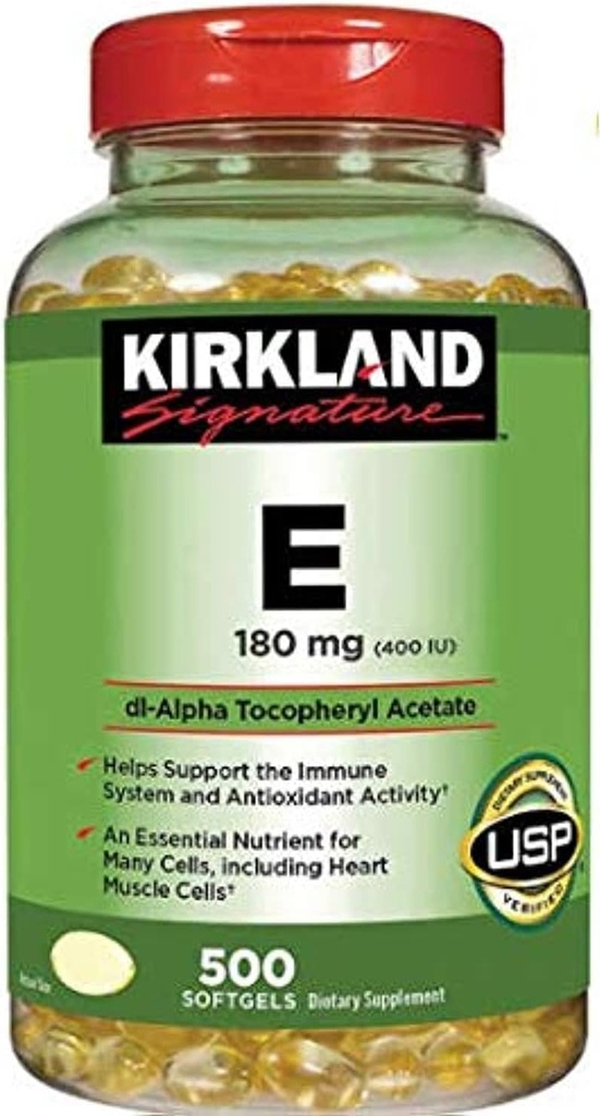Kirkland Signature Vitaminas E 180mg, 500 Softgels