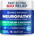 OWELL NATURALS Neuropathy Cream Extra Stiprus nerve Relief Cream for Foot, Hands, Legs, Toes with Arnica, Vitaminas B6, Aloe Vera, MSM - Pagaminta JAV