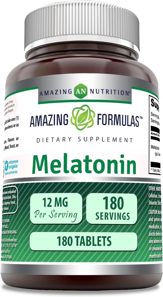 (原始内容存档于2018-09-21) (英语). Amazing Formulaments Melatonin Supplements QQ 不受欢迎 12 Mg Perervice 180 tablets = Non-GMO = Gluten-free = 在美国制造.