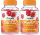 Vosphatidylserine (PS) + Collagen ' Biotin, Gummies Bundle - Great Tasting, Vitamin supplement, Gluten Free, GMO Free, Chewable Gummy