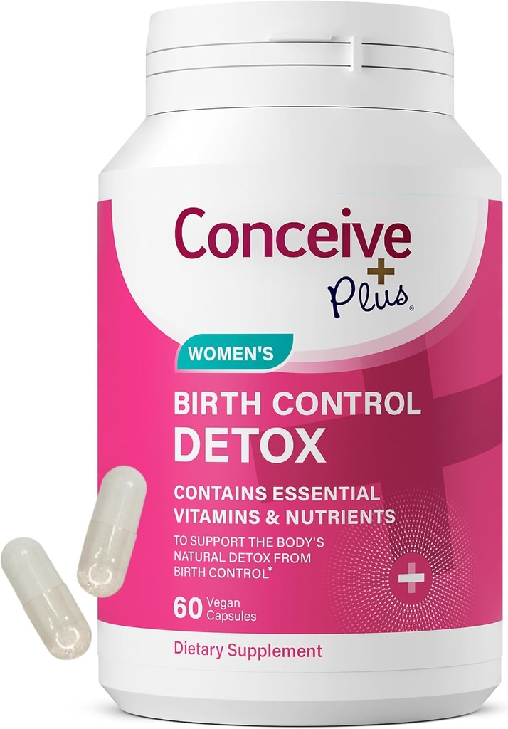 CONCEIVE PLUS de control al nasterii supliment de detoxifiere - Vitamine prenatale Cel mai bun pentru femei - Suport Hormon echilibru si sanatate ovariana - esential pentru femeile care incearca sa conceapa - Suplimente dietetice - 60 capsule