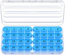 Zoksi Monthly Pill Organizer 1 vezes por dia, 30 dias de organizador de caixa de pílulas, um mês de caso de pílula para viagem, 31 dias de recipiente Medcine diário para vitaminas, suplemento e medicação