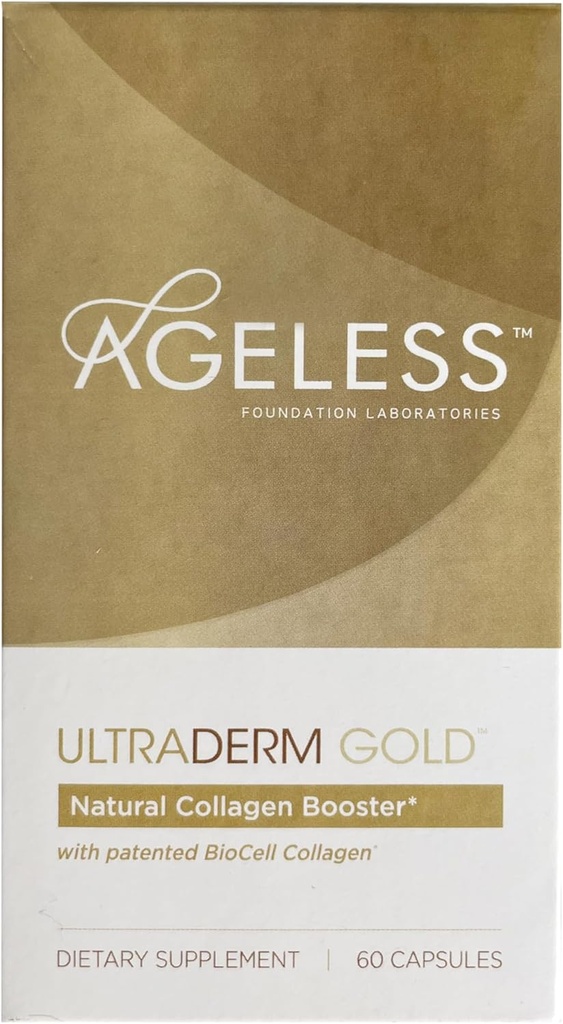 Leeftijdsloze UltraDERM Goud - Natural Collageen Booster met BioCell Collageen - 60 Tellen