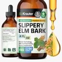 BIO KRAUTER Slippery Elm Bark Tincture - Pure Slippery Elm moterims ir vyrams - 4 Fl.Oz. 56 Tiekimo dienos - Gerklė & Balso palaikymas - Vegan Skysti lašai Lungs - Kvėpavimo sistemos ir digimanų sveikata