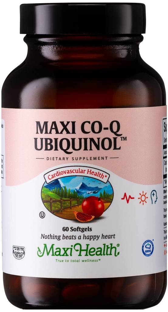 CoQ10 Ubiquinol - CoQ10 100mg Softgels - Kosher Co Q 10 Supplement for Cardiovascular Health - Superior Absorption - Co Q10 Supplement Ubiquinol 100mg for Cellular Energy - Coenzyme Coq 10 (60 Count)