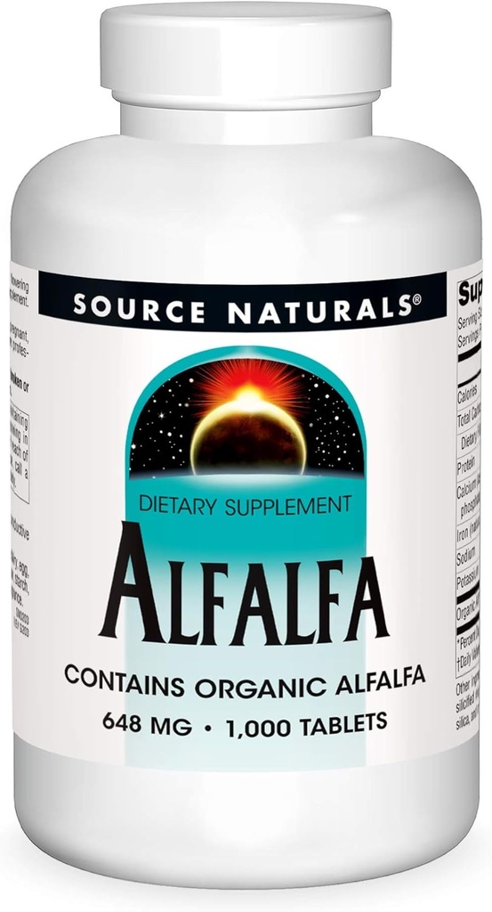 المصدر Naturals Alfalfa 10 Grain Dietary supplement - 1000 الجداول