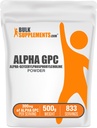 BulkSupplements.com Alpha GPC Powder - Choline Supplements, Alpha GPC 300mg - Unflavored & Gluten Free, 600mg per Serving, 500g (1.1 lbs) (Pack of 1)