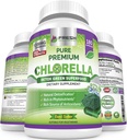 FRESH HEALTHCARE Premium Chlorella Suplement, 1200mg Pure Vegan Powsules Capsules, 180 Chlorofil dan CFG Pil, Natural Detox Superfood, Berisi Tentu B Vitamin dan Mineral