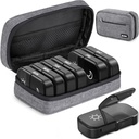 AUVON Canvas Bag XL Haftalık Pill Organizer 2 Times a Day, Travel Pill Box 7 Day with One-Side Büyük Açılış, AM PM Pill Case with Port Bag for Supplements, Fish Oils,