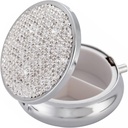 Lékařský organizátor Box Pocket Pharmacy Bling Travel Pill Pouzdro pro Purse Mini Pill Holder Pořadatel Malé Pill Kontejner pro vitamíny (Silver)