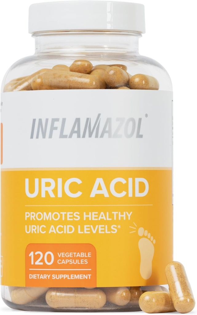 Uric Acid Cleanse - Premium Uric Acid Flush Tart Cherry, Turmeric & Celery Seed for Joint & Uric Acid Support - Gizon eta Emakumeentzako osagarri bateratuak - 120 kapsula