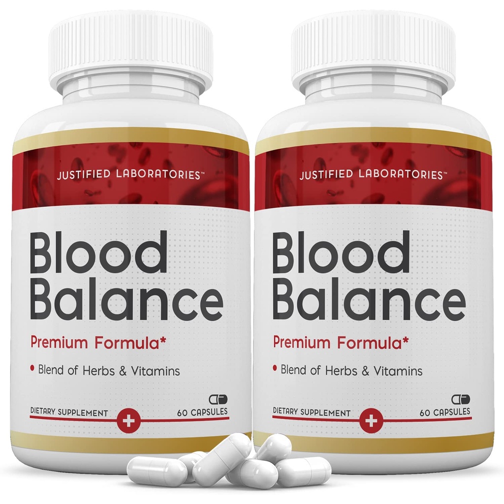 (2 Pack) Blood Balance Advanced Formula 688MG Supplement Pills 120 Capsules