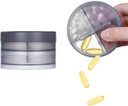 2 Layers Pill Case, KIGI Daily Pill מארגנת עם 8 השוואתיות 1 יום 4 Times Portable Pill Box מארגנת עבור Travel (Gray 3.1-2Inch)